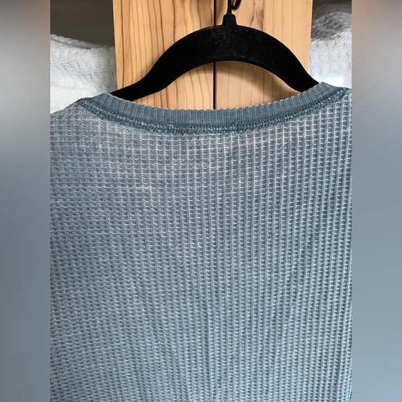 Seven7 Blue Ribbed Knit Top - Picture 6 of 8
